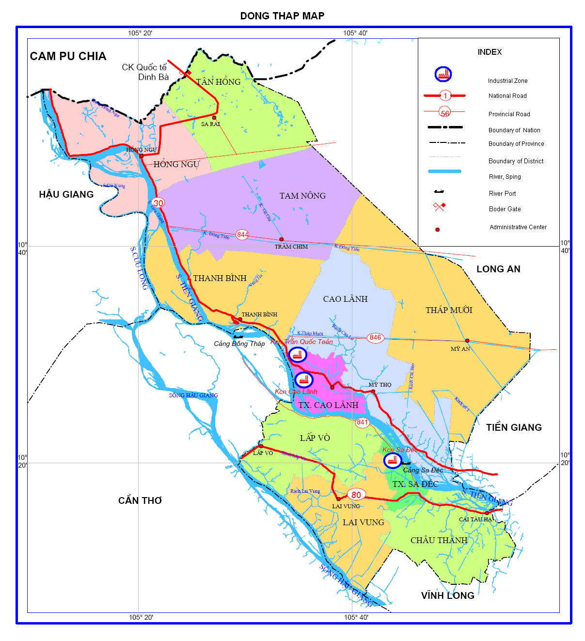 Bản đồ Đồng Tháp